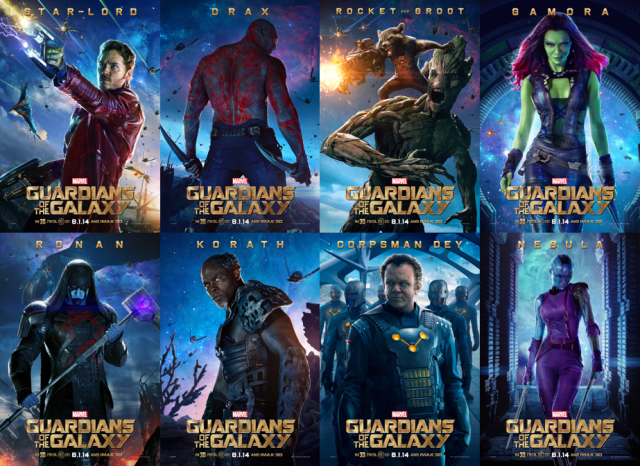 guardians of the galaxy character posters